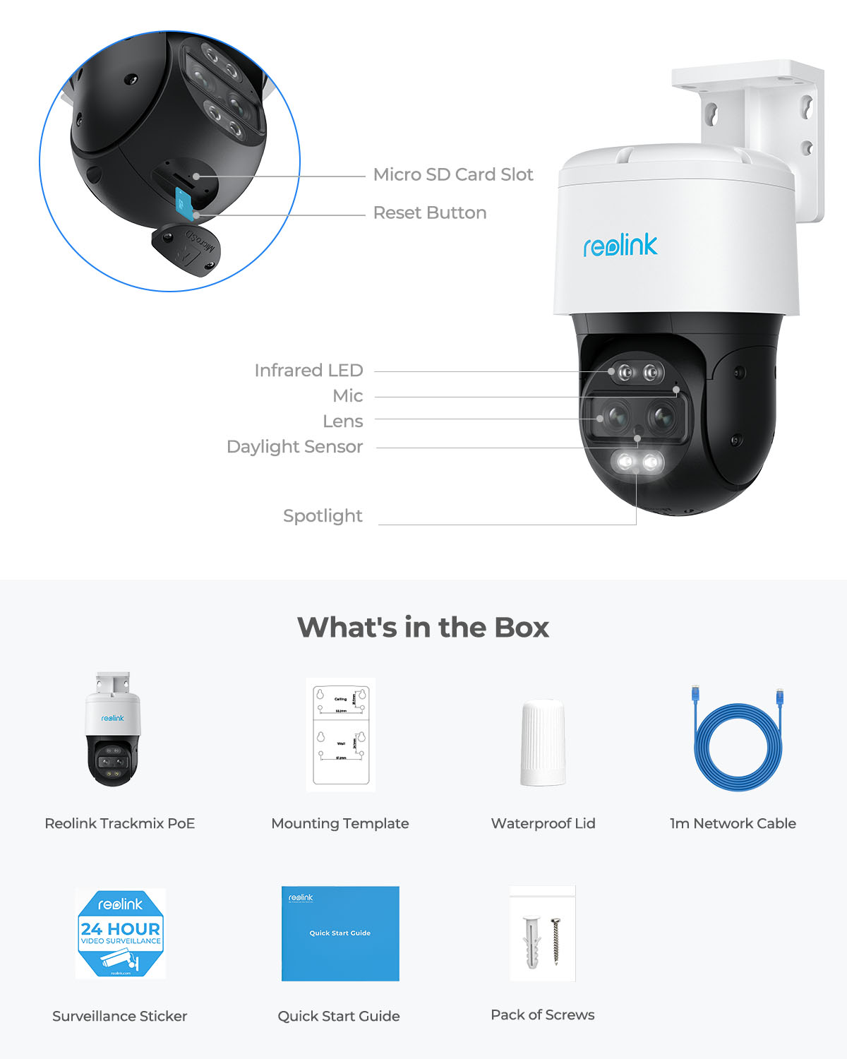 ReoLink Außenkamera TrackMix WiFi und PoE