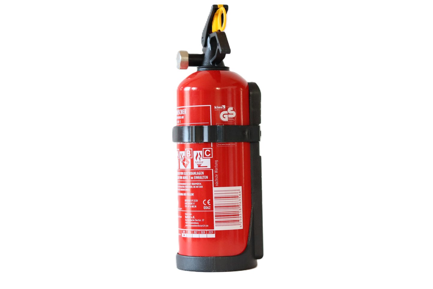 Exdinger ABC-Pulverfeuerlöscher 1 kg (GP-1X) – mit Halterung & Manometer